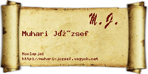Muhari József névjegykártya